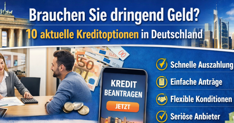 Brauchen Sie dringend Geld? 10 aktuelle Kreditoptionen in Deutschland