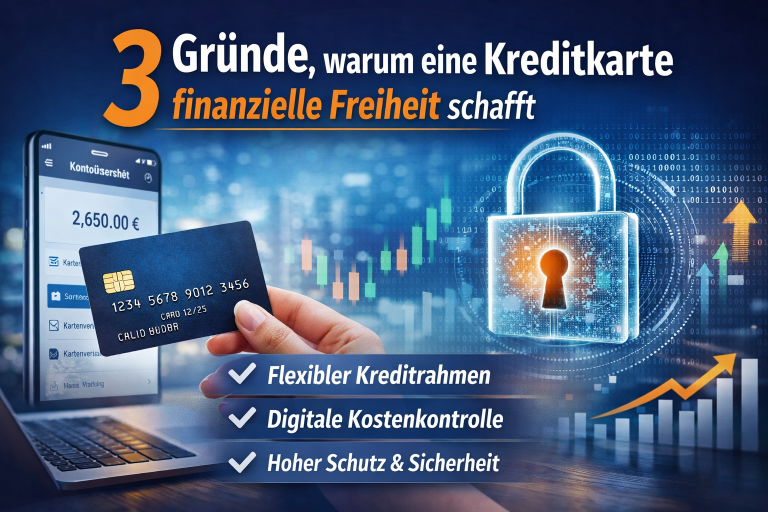 3 Gründe, warum eine Kreditkarte heute finanzielle Freiheit schafft